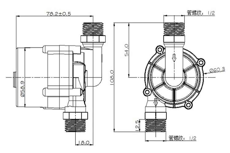 food grade pumps for brewing VP60B size