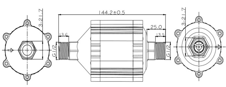 inline water pumps p4529 size